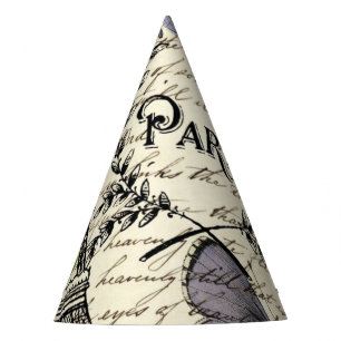 vintage rustic french eiffel tower Paris Party Party Hat