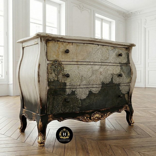 Vintage Rustic Grey Lace Distressed Decoupage Tissue Paper (Creator Uploaded)