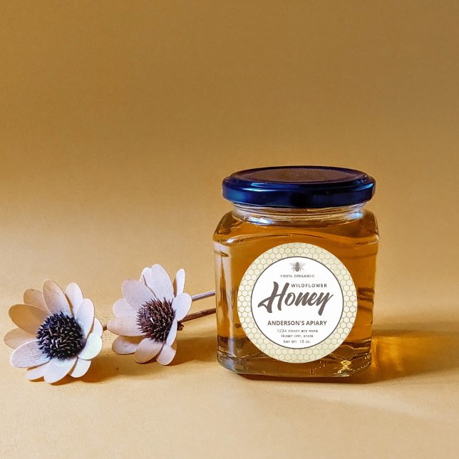 Vintage rustic honeybee honey jar label (Creator Uploaded)