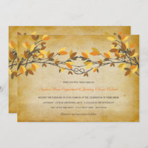 Vintage Rustic Knotted Love Trees Autumn Wedding