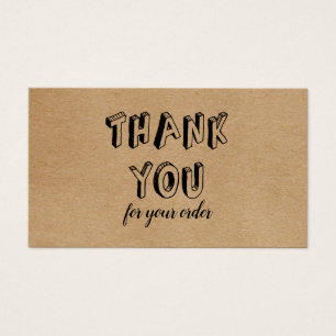Vintage Rustic Kraft Thank You For Order Discount