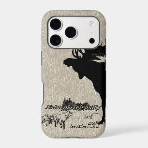 Vintage Rustic Moose and Wolf