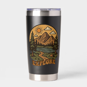 Vintage/rustic outdoorsy explore nature insulated tumbler