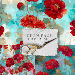 Vintage Rustic Red Floral Decoupage Paper Set<br><div class="desc">Brighten your next project with this Vintage Rustic Red Floral Decoupage Paper Set featuring three coordinated designs with bold red blooms and turquoise accents. Ideal for furniture upcycling, bar cart makeovers, collage art, junk journals, and seasonal gift wrapping. These papers are perfect for adding a pop of colour to spring,...</div>