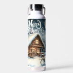 Vintage/Rustic/Snowman/Christmas Water Bottle<br><div class="desc">artwork</div>