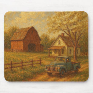 Vintage/rustic spring farm mouse pad