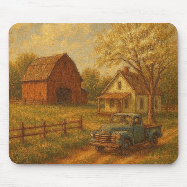 Vintage/rustic spring farm  mouse pad (Front)