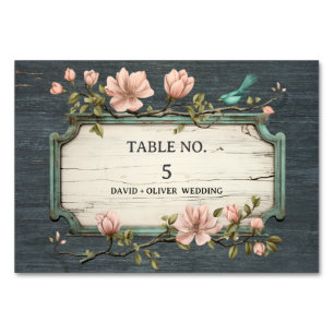  Vintage Rustic Sunflower Floral Wedding Table   Number