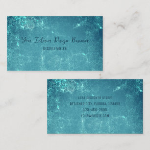 Vintage Rustic Teal Green Vignette Texture Business Card