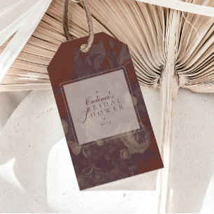 Vintage Rustic Terracotta Floral Bridal Shower Gift Tags