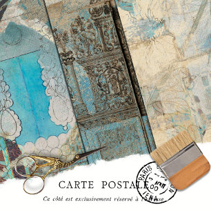 Vintage Rustic Texture Decoupage Wrapping Paper