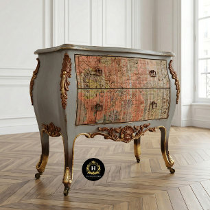 Vintage Rustic Texture Orange Peach Decoupage  Tissue Paper