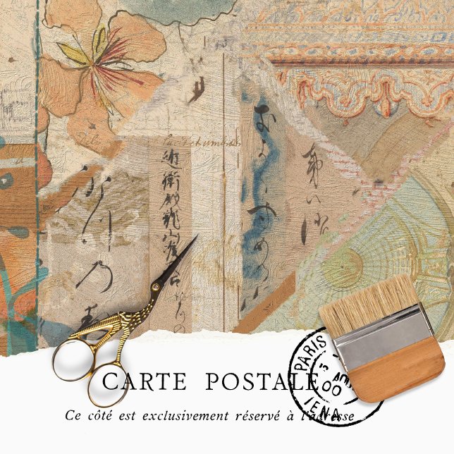 Vintage Rustic Texture Pink Peach Decoupage  Tissue Paper (Creator Uploaded)