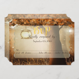 Vintage Rustic Tree RSVP Invitation