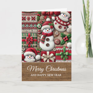 Vintage Rustic Ugly Christmas Sweater Christmas  Card