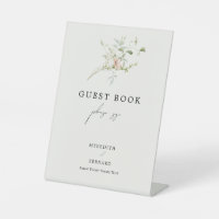 Vintage Rustic Wildflower Wedding Guest Book