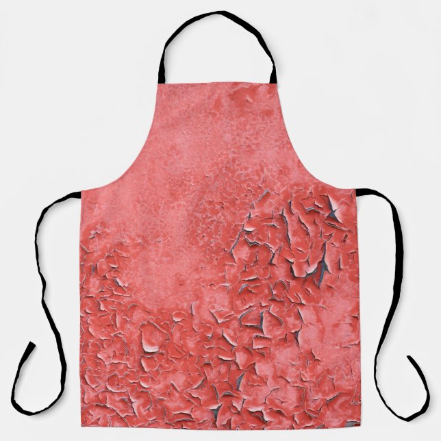 Vintage Rusty Iron Wall Texture Apron (Front)
