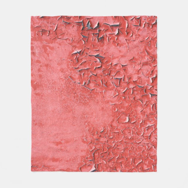 Vintage Rusty Iron Wall Texture Fleece Blanket (Front)