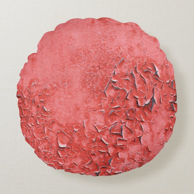 Vintage Rusty Iron Wall Texture Round Cushion (Front)