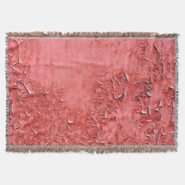 Vintage Rusty Iron Wall Texture Throw Blanket (Front)