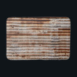 Vintage Rusty Metal Bath Mat<br><div class="desc">Vintage rusty corrugated metal background</div>