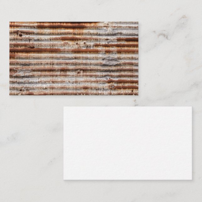 Vintage Rusty Metal Business Card (Front/Back)