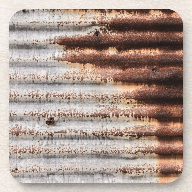 Vintage Rusty Metal Coaster (Front)