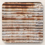 Vintage Rusty Metal Coaster<br><div class="desc">Vintage rusty corrugated metal background</div>