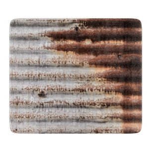 Vintage Rusty Metal Cutting Board