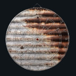 Vintage Rusty Metal Dartboard<br><div class="desc">VIntage corrugated rusty metal background,  industrial look</div>