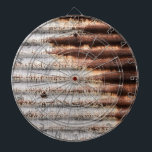 Vintage Rusty Metal Dartboard<br><div class="desc">VIntage corrugated rusty metal background,  industrial look</div>
