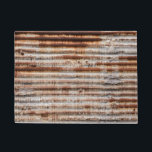 Vintage Rusty Metal Doormat<br><div class="desc">Vintage rusty corrugated metal background</div>