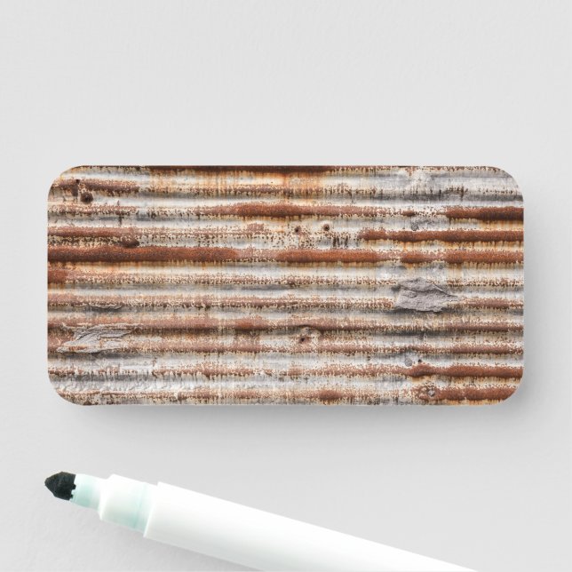 Vintage Rusty Metal Name Tag (In Situ)