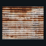 Vintage Rusty Metal Poster<br><div class="desc">Vintage rusty corrugated metal background</div>