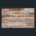 Vintage Rusty Metal Rectangular Sticker<br><div class="desc">Vintage rusty corrugated metal background</div>