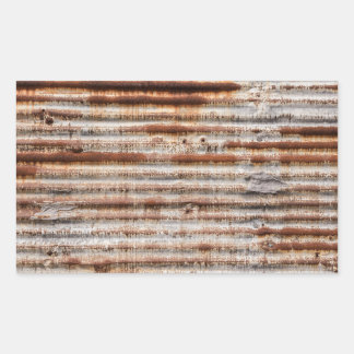 Vintage Rusty Metal Rectangular Sticker