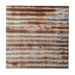 Vintage Rusty Metal Tile<br><div class="desc">Vintage rusty corrugated metal background</div>