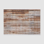 Vintage Rusty Metal Tissue Paper<br><div class="desc">Vintage rusty corrugated metal background</div>