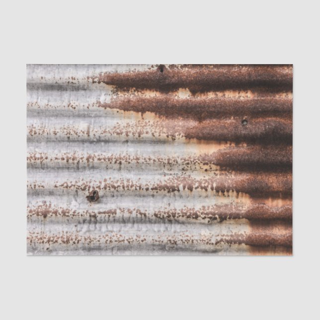 Vintage Rusty Metal Tissue Paper (Front)