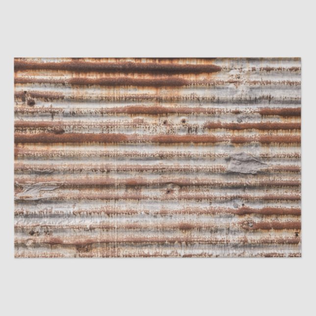 Vintage Rusty Metal Tissue Paper (Front)