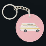 Vintage RV Van Motorhome Campervan Cute Drawing Key Ring<br><div class="desc">Check out this awesome RV campervan keychain.  Check out my shop for more RVs,  campers and lots more!
 
 Don't forget you can also customise it with your own text! Or let me know if you'd like me to make you a customised drawing?</div>