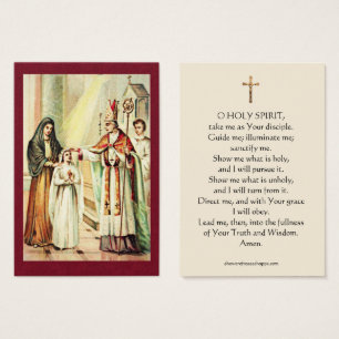 Vintage Sacrament of Confirmation Girl Holy Card
