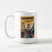 Vintage Sacramento California Retro Travel Poster