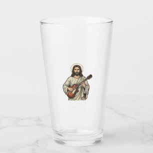 Vintage Sacred Guitarist Engraving Shirt Design_1 Glass
