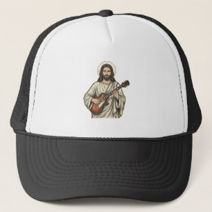Vintage Sacred Guitarist Engraving Shirt Design_1 Trucker Hat