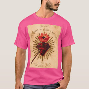 Vintage Sacred Heart Of Jesus Catholic Art Traditi T-Shirt