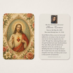 Vintage Sacred Heart of Jesus Funeral Prayer
