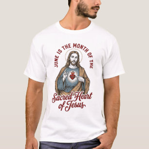 Vintage Sacred Heart of Jesus June Religious Shirt