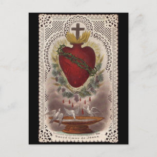 Vintage Sacred Heart Postcard