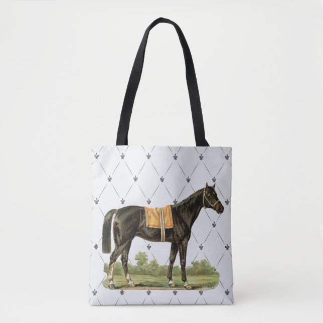 Vintage Saddle Horse Tote Bag (Front)